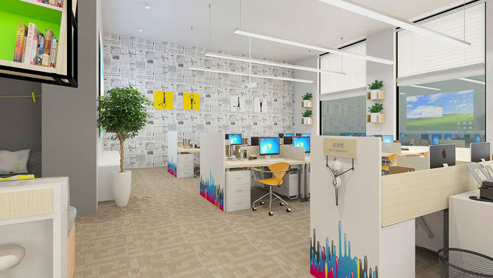500平方现代简约风格办公室装修设计案例
