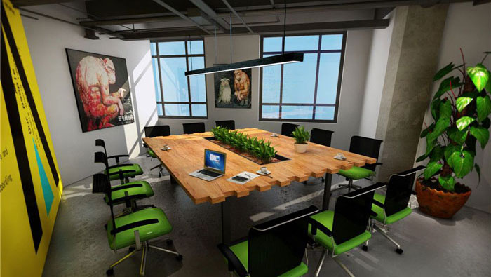 1300平方loft风格办公室装修设计案例